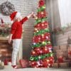 5 Ft Pop Up Christmas Tree with 16.5 Ft String Lights