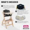 Abiie Beyond Junior Wooden High Chair with Tray