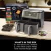 Ninja MAX Dual Zone 9.5L Air Fryer, 2 Drawers, Gunmetal DZ400UK