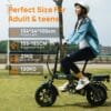 URLIFE 14" Electric Bike, Portable E-bike
