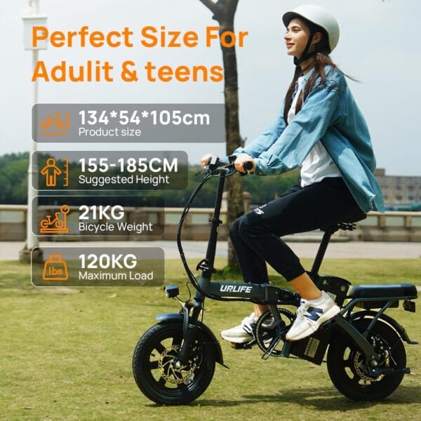 URLIFE 14" Electric Bike, Portable E-bike