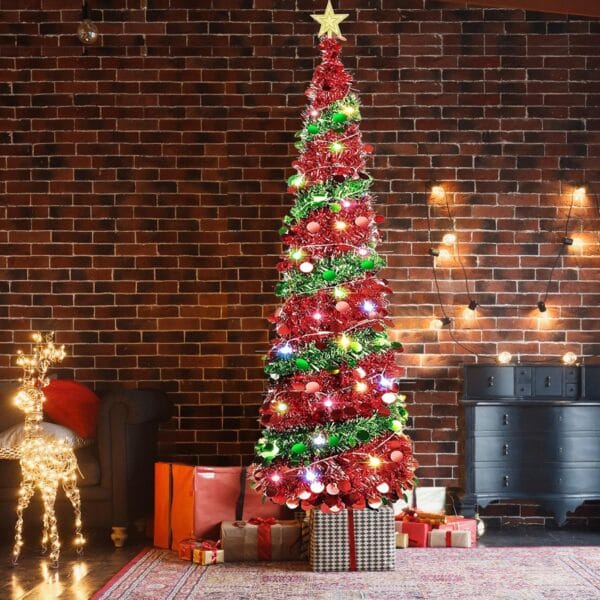 5 Ft Pop Up Christmas Tree with 16.5 Ft String Lights