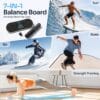 Sportneer Balance Board Wobble Skateboard- 7 Modes With Adjustable Stoppers