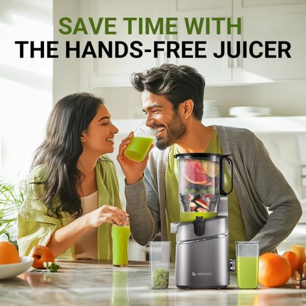 819IX9GE7pL._AC_SL1500_ AMZCHEF Cold Press Juicer, Slow Masticating Juicer, 145mm Wide Chute