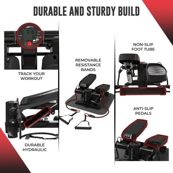 Mini Stepper Machine with Resistance Bands - Stair Stepper - Nordic Lifting