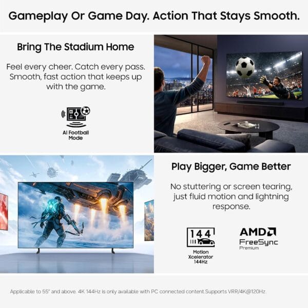 Samsung Smart TV 43-Inch U7020H Crystal UHD 4K TV, HDR10+, Motion Xcelerator, Dynamic Sound Pack, Gaming Hub, Knox Security, Vision AI Companion [2026]
