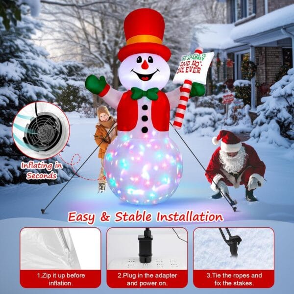 81BNCVtpplL._AC_SL1500_ 8FT Christmas Inflatable Outdoor Decoration Snowman