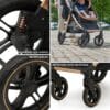 Kinderkraft ESME 3-in-1 Travel System with Mink PRO I-Size Car Seat, Grey