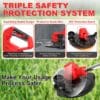 Cordless Strimmer 21V with 2×2000mAh Battery & Charger,Grass Trimmer Cordless with 14 Blades Cutting System