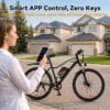 Finbike 26in Electric Bikes for Adults, 100KM Range, APP and USB Charging