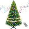 360° Rotating Prelit Christmas Tree 7ft - Musical Artificial Christmas Tree with Remote Control