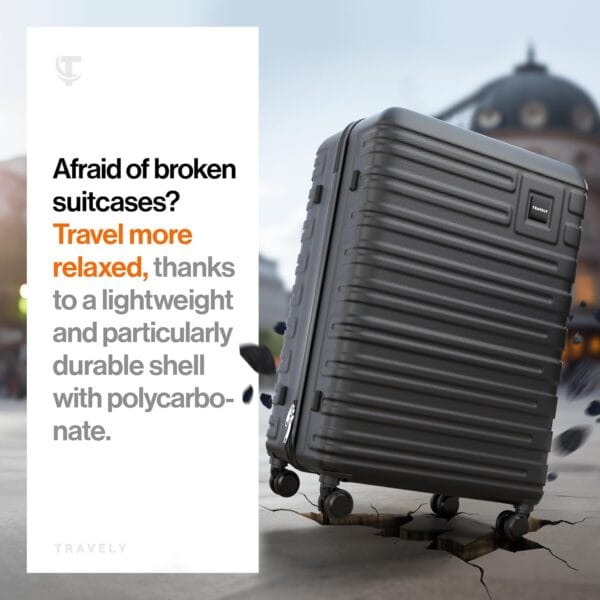 Travely Polycarbonate XL Suitcase Large 77cm
