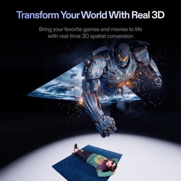 XREAL 1S AR Glasses, 500" Virtual Screen, Powered by X1 Chip, Native 3DoF