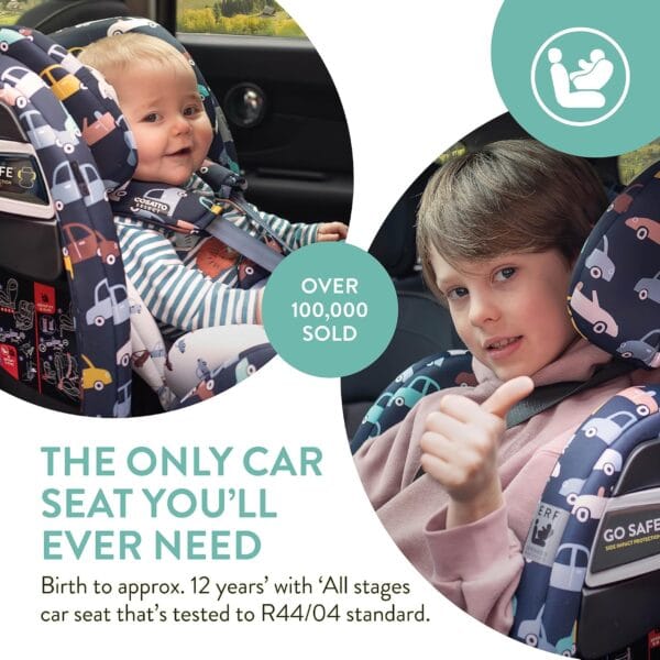 Cosatto All in All Rotate 360° Swivel Spin Car Seat (Charcoal Lighthearted)