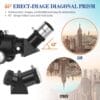 MEEZAA Telescope for Adults Astronomy, 80mm Aperture 600mm Refractor Telescope for Kids & Beginners
