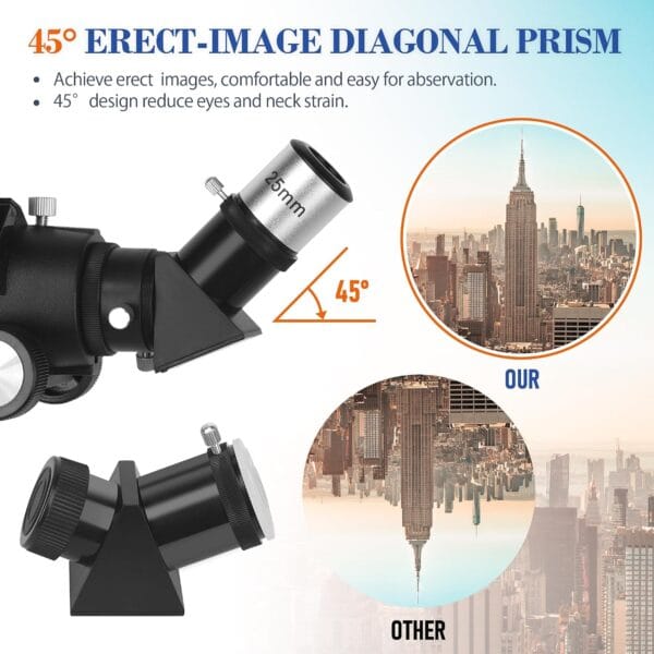 MEEZAA Telescope for Adults Astronomy, 80mm Aperture 600mm Refractor Telescope for Kids & Beginners