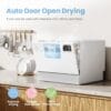 COMFEE' Table Top Dishwasher, 6 Place Settings, White [Energy Class D]