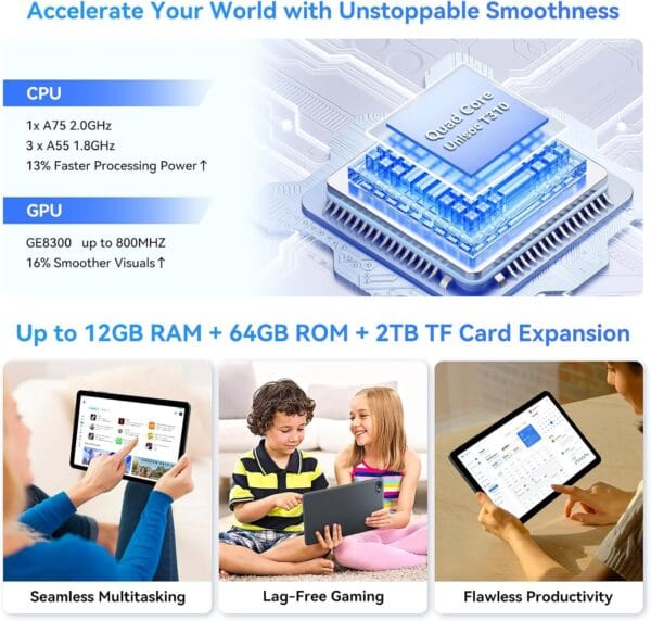 Tablet 2026 Latest Android 16 Tablets with 10.5 Inch HD+IPS Display
