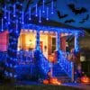 Christmas Lights Outdoor 24 Tube 576 LED Meteor Shower Lights Blue [Energy Class F]