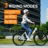 URLIFE 26" Electric Bikes for Adults, Mountain Bike with LCD Display
