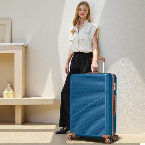Cosbarn Set of 5 Trolley Suitcases 22 x 14 x 9 inches
