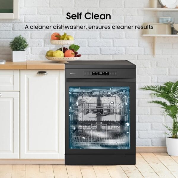 Hisense HS622E90BUK Freestanding Standard Dishwasher 85cm High - E Rated 24 x 23 x 33 inches (L x W x H) [Energy Class E] [Energy Class E]