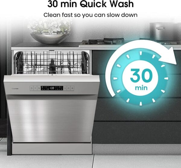Hisense HS622E90XUK Freestanding Standard Dishwasher 85cm High