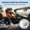 EarlySincere AI Smart Glasses, 8MP 4K POV Camera, EIS HD Video, Translation