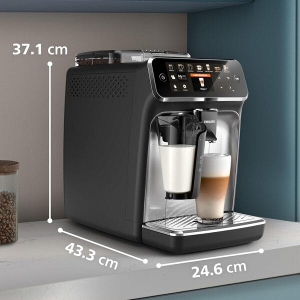 PHILIPS 5400 Series Bean to Cup Coffee Machine, LatteGo, 12 Drinks OneTouch