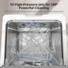 AIRMSEN NEW Upgraded Table Top Dishwasher, 8+3 Wash Programs, 5L Tank [Energy Class D]