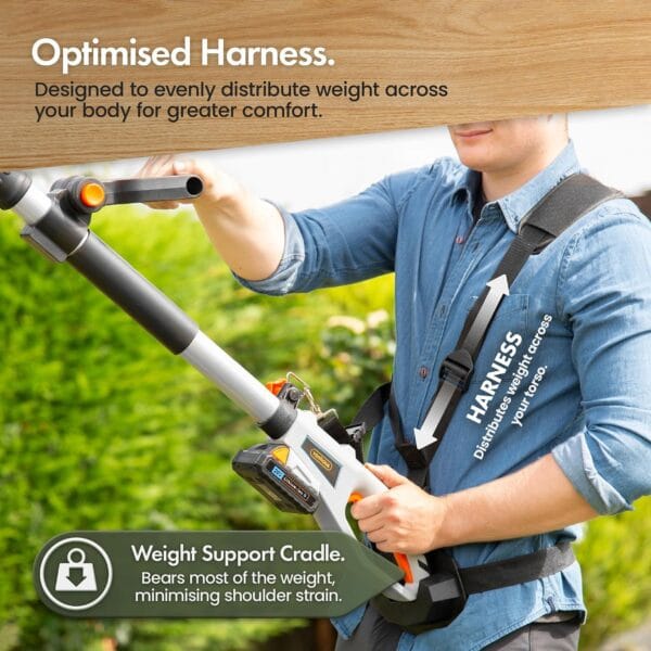 VonHaus Pole Hedge Trimmer Cordless 20V – x2 Batteries & Charger, G-Series