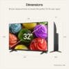 LG LED AI LB650B 32 inch HD Smart TV - 32LB650B6LA (α5 AI Processor Gen9, 60Hz, HDR10, Google Cast, Apple AirPlay 2) [Model year 2026]