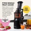 Fridja f1900 Cold Press Juicer, 240W Slow Juicer, 78mm Chute, BPA-Free