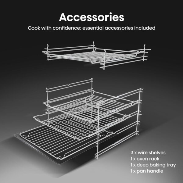Hisense Hi6 Max 60cm Electric Cooker with Ceramic Hob HDCEC6C20W - White - A Rated [Energy Class A]