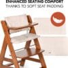 hauck Alpha+ Newborn Set Deluxe – Wooden Highchair & Bouncer – Walnut