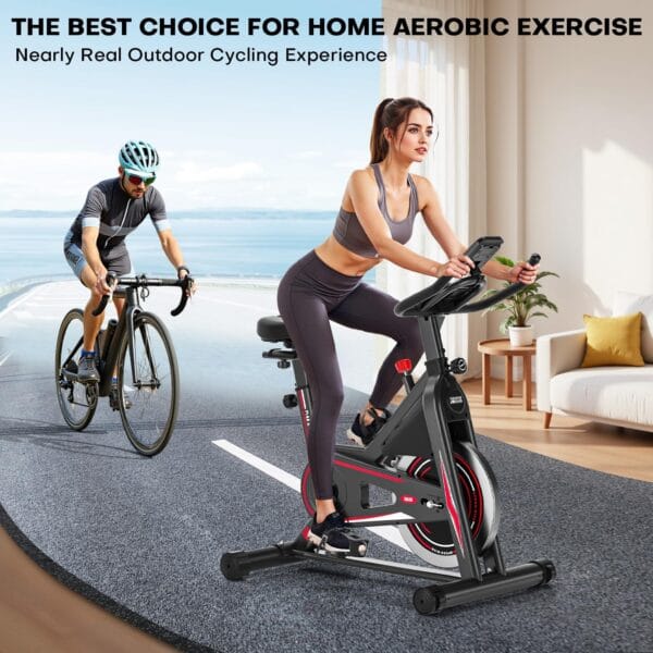 DMASUN Upgraded Exercise Bike for Home Gym Use with LCD Display