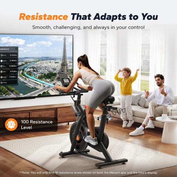 MERACH Heavy Duty Magnetic Exercise Bike with 10kg High Inertia Flywheel