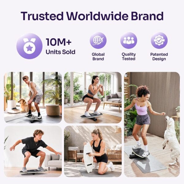 Sportneer Balance Board Skateboard, 7-in-1 Wooden Surfboard for Adults Kids