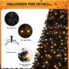 81TgUB+zqoL._AC_SL1500_ 6ft Black Artificial Christmas Tree with DIY 100 Warm Lights