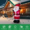 6FT Christmas Inflatable Santa Outdoor Decoration with LED Lights