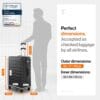 Travely Polycarbonate XL Suitcase Large 77cm