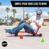 81U8nWNoWpL._AC_SL1500_ EzyRoller Pro X Ride On Toy for Kids and Adults, Ages 9+, Up to 220 lbs - Red