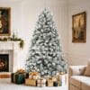 81VekQuAtoL._AC_SL1500_ YITAHOME Christmas Tree 6ft, Full Snow Flocked Artificial Tree with Foldable Metal Stand & Metal Frame