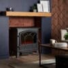 VonHaus Electric Log Burner 1850W – 2 Heat Settings – Black