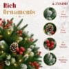 2-Pack Prelit Christmas Pot Inserts with Pinecones & Berries