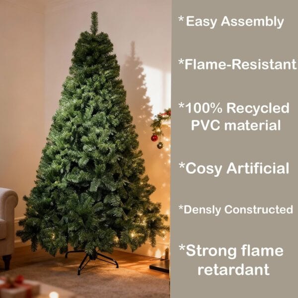 SHATCHI 6ft/1.8m Alaskan Pine Green Artificial Christmas Tree Bushy 550 Tips Xmas Home Decorationations Decorations