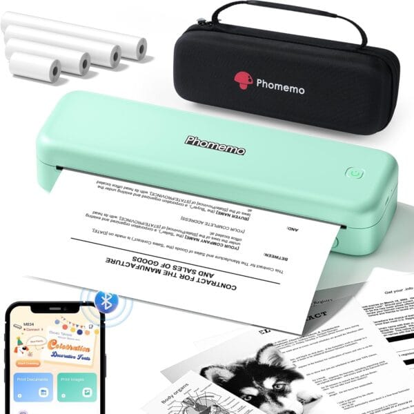Phomemo M834 Portable Themral Inkless Printer A4 300DPI - Green Kit
