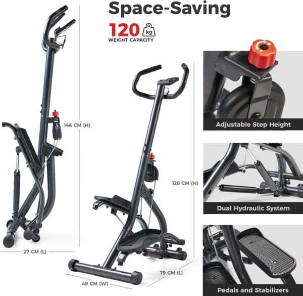 Sunny Health & Fitness Mountain Climb Stair Stepper w/Extended Step Range