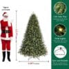 Shareconn 6.5ft Artificial Fir Function Christmas Tree with Lights,17 modes