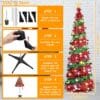 5 Ft Pop Up Christmas Tree with 16.5 Ft String Lights